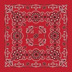 BD2507 Bandana Texas Paisley Red [27" x27"]