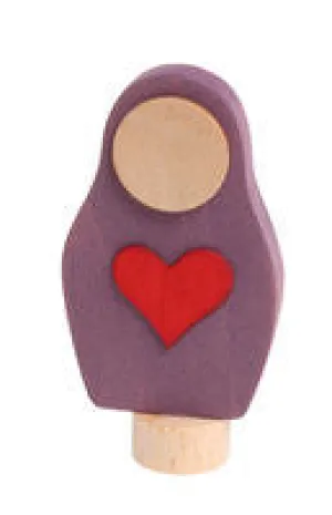 Grimms Birthday and Advent Ring Decoration - Purple Matryoshka doll