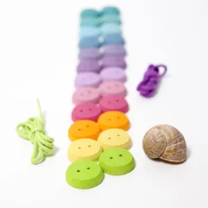 Small Wooden Buttons Pastel